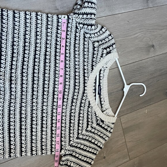 Splendid Hudson Stitch Stripe Pullover Cream Navy sweater - Picture 11 of 11